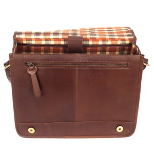 Besace messager cuir maxime café