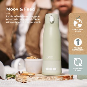 Chauffe-biberon nomade moov & feed vert