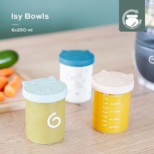 6 pots de conservation en verre isybowls