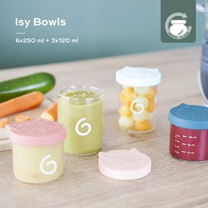 Pots en verre isybowls 6x250ml & 3x120ml