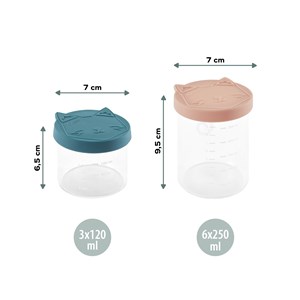 Pots en verre isybowls 6x250ml & 3x120ml