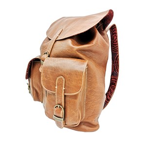 Sac à dos cuir indiana city havane