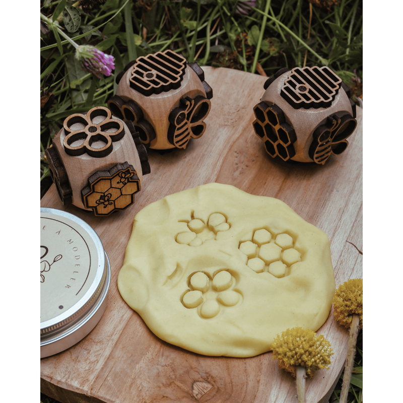 Boue de Bois - Tampon pour pâte à modeler - abeille