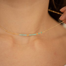 Collier message mon amour - bleu