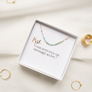 Collier message mon amour - bleu