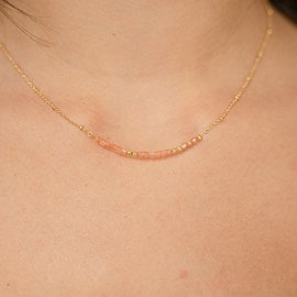 Collier message mon amour - orange