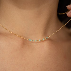 Collier message marraine - bleu