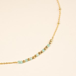 Collier message marraine - bleu