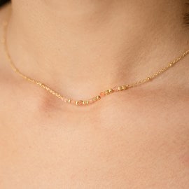 Collier message marraine - orange