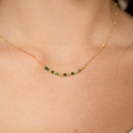 Collier message marraine - vert