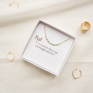 Collier message âme sœur - bleu