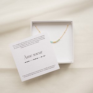 Collier message âme sœur - bleu