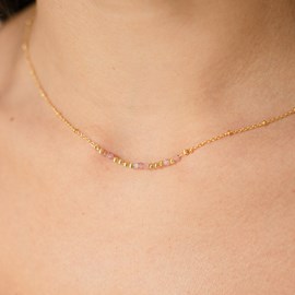 Collier message âme sœur - rose