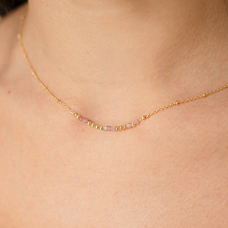 L'Atelier Du Marais - Paris - Collier message âme sœur - rose