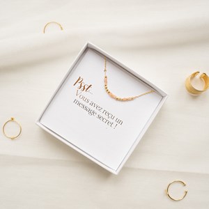 Collier message âme sœur - orange