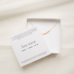 Collier message âme sœur - orange