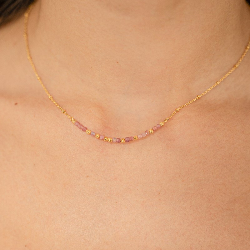 L'Atelier Du Marais - Paris - Collier message je t'aime maman - rose