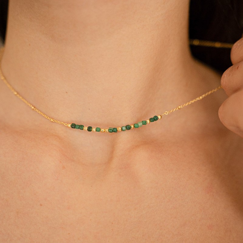 L'Atelier Du Marais - Paris - Collier message je t'aime maman - vert