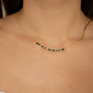 Collier message je t'aime maman - vert