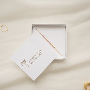 Bracelet message mon amour - rose