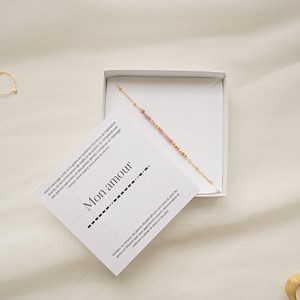 Bracelet message mon amour - rose