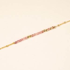 Bracelet message mon amour - rose