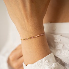 Bracelet message mon cœur - rose