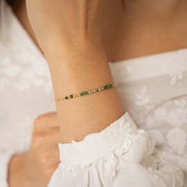 Bracelet message mon cœur - vert