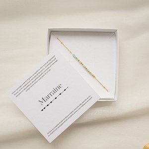 Bracelet message marraine - bleu