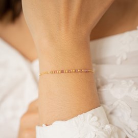 Bracelet message marraine - rose