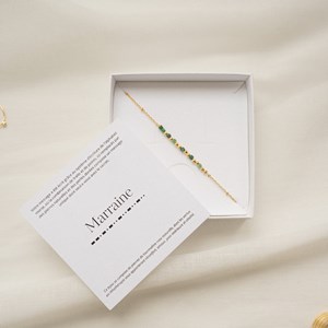 Bracelet message marraine - vert