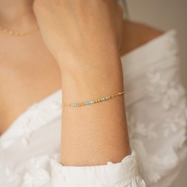 Bracelet message âme sœur - bleu