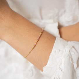 Bracelet message âme sœur - rose