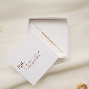 Bracelet message âme sœur - rose