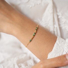 Bracelet message âme sœur - vert