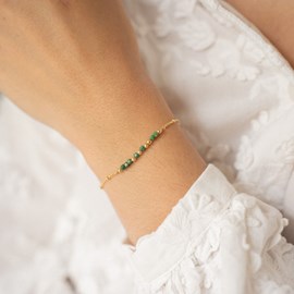 Bracelet message je t'aime - vert