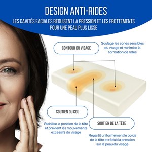 Oreiller  anti-rides ergo avec 100% soie