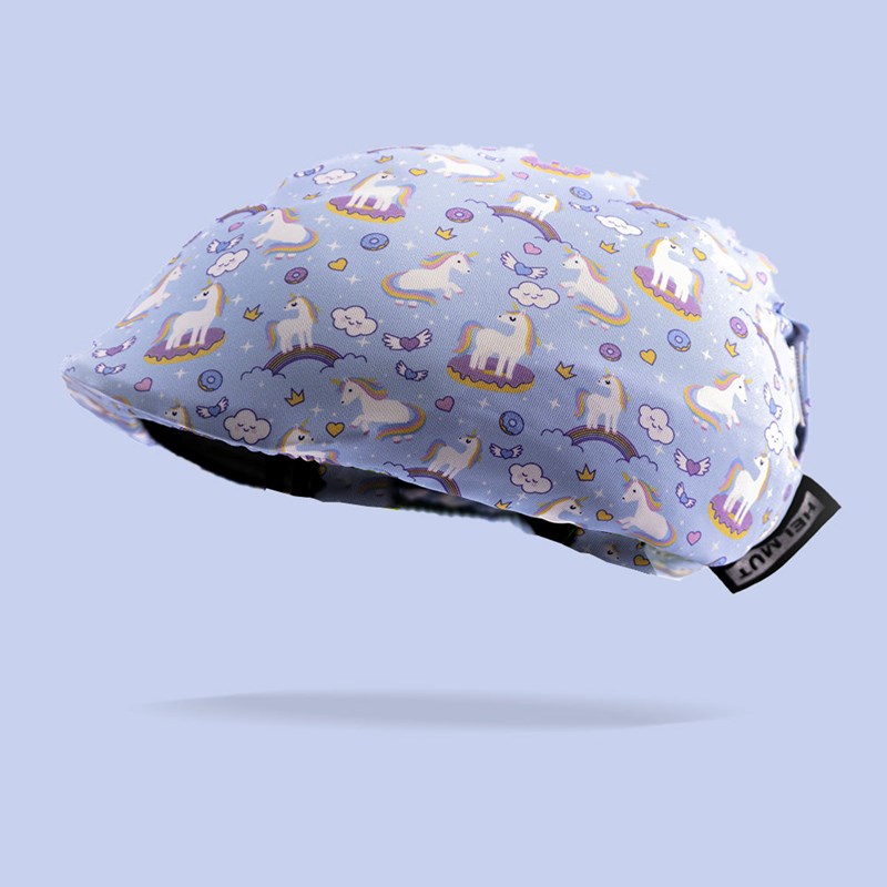 Helmut - Couvre casque licorne bleue kids