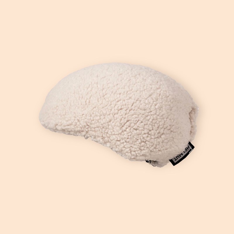 Helmut - Couvre casque moumoute ecru adulte