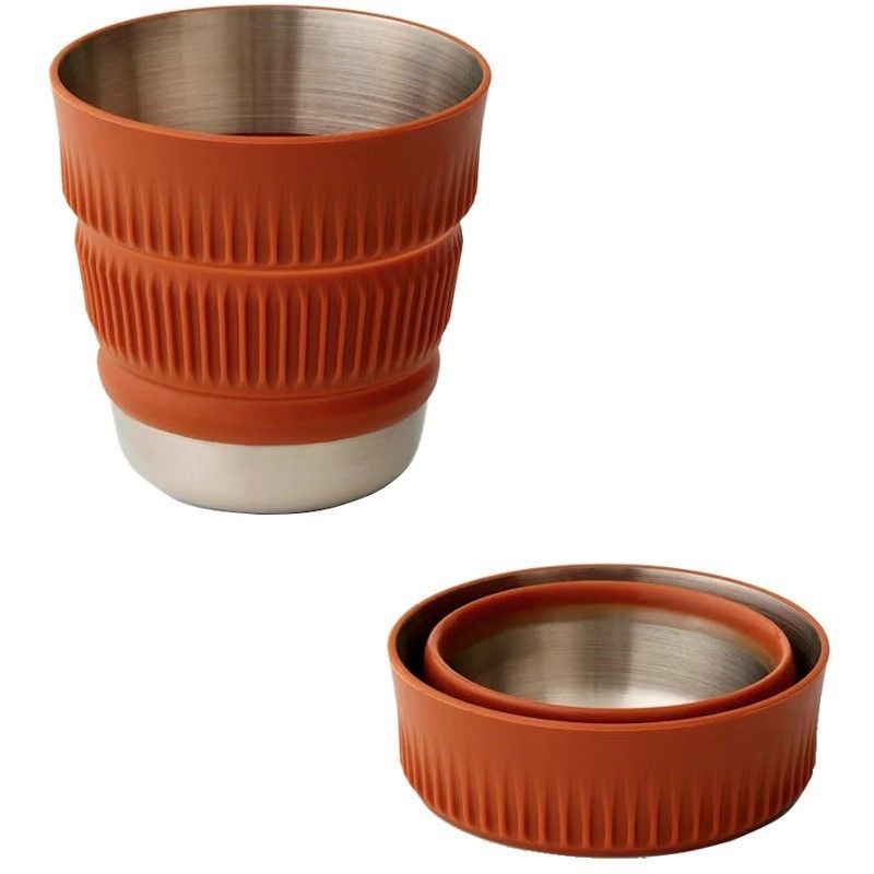 Tasse pliable sea to summit detour stainless steel collapsible mug orange