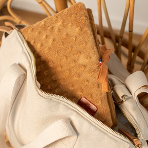 Protège carnet de santé minky camel 17