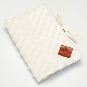 Protège carnet de santé minky écru 17 x