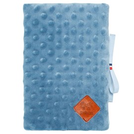 Protège carnet de santé en minky denim