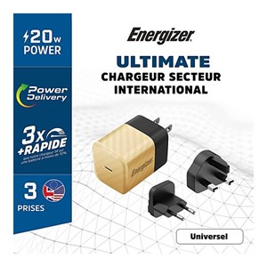 Chargeur mural international energizer u