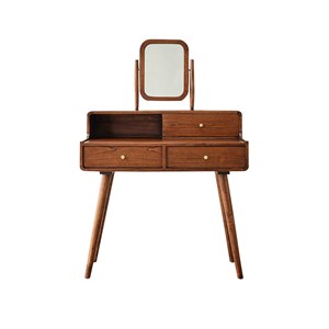 Coiffeuse en mindi massif finition noyer