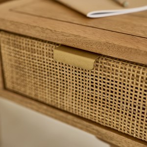 Coiffeuse en manguier massif et cannage