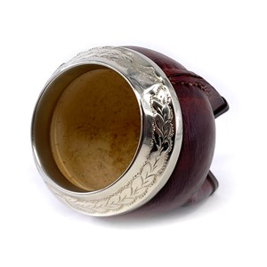 Calebasse à maté torpedo gravée - alpaca