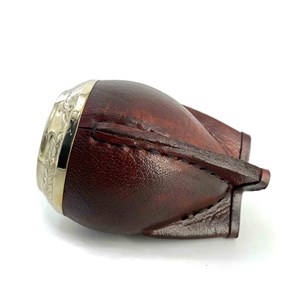 Calebasse à maté torpedo gravée - alpaca