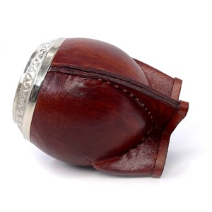 Calebasse à maté torpedo gravée - alpaca