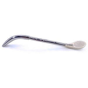 Bombilla à maté gravée - alpaca